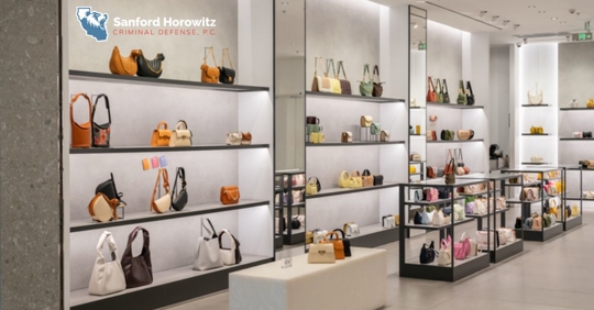 purses in a luxury store